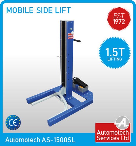 Single post lift - single, side